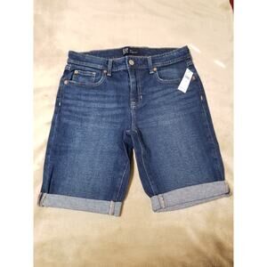 GAP Woman's NEW Bermuda Shorts Denim Jeans Mid Rise Stretch 9' Size 27 NWT